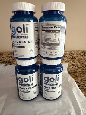 Goli Nutrition Magnesium Gummies - Blue & White Bottle zero sugar lot of 2